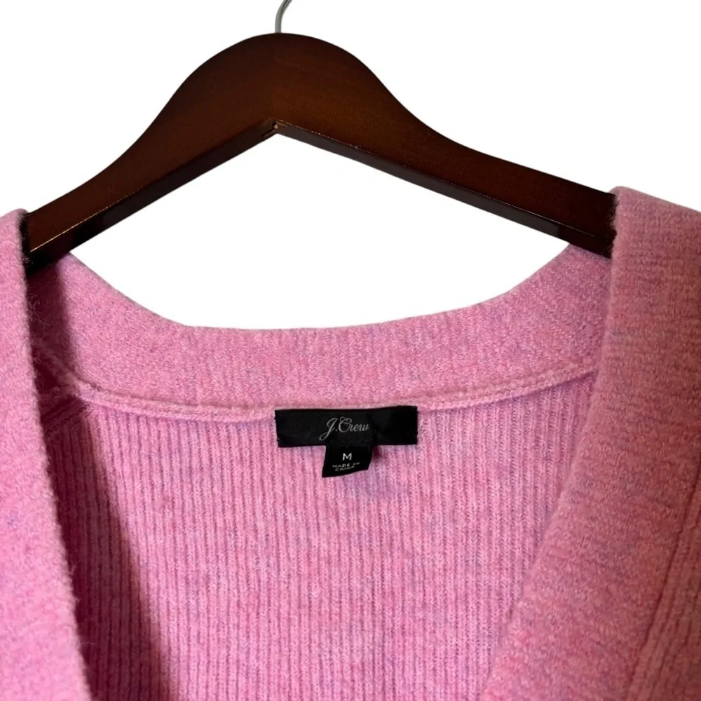 J.Crew Women's Pink Alpaca Wool Blend Cardigan Sweater- Size Medium